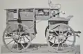 Sanitätswagen 1895 (Feldlazarett), geöffnete rechte Seite