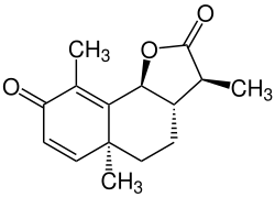 Strukturformel Santonin