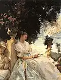 Jane de Glehn auf Korfu, Öl auf Leinwand, 1909