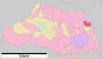 Lage Sattes in der Präfektur