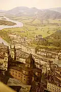 Ausschnitt aus dem Sattlerpanorama: Innenstadt mit Dom