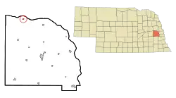 Lage im Madison County und in Nebraska