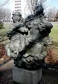 Satyrgruppe, Bronze, in Dresden-Südvorstadt