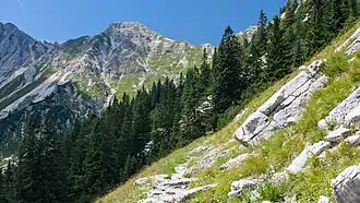 Schöttelkarspitze, Ostseite