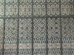 Spätgotische Schablonenmalerei an der Decke der St.-Michael-Kirche Reinstädt