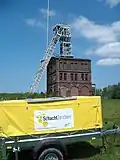 Schachtzeichen am Förderturm Mai 2010