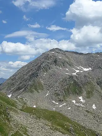 Schalahnernock von Nordwesten, links die Chemnitzer Hütte