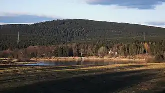 Blick von Zellerfeld zur Schalke, im Vordergrund der Stadtweger Teich