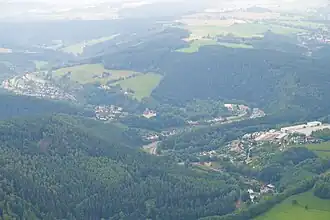 Luftaufnahme von Scharfenstein