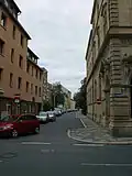 Südliches Ende der Scharrnstraße, von der Straße An der Martinikirche aus gesehen