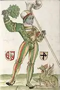 Schembartläufer mit Fürer-Wappen, 1540