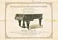 Werbung der Schiedmayer Pianofortefabrik Salonflügel Stil Louis XVI