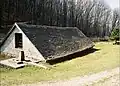 Die Bergstation des Schrägaufzuges