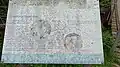 Informationsschild am Zusammenfluss von Tarpenbek-Ost und Tarpenbek-West