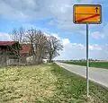 Ortstafel ohne Text