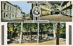 Schiller-Schlösschen mit Ballsaal und Konzertgarten, 1916