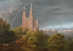 Karl Friedrich Schinkel Mittelalterliche Stadt am Fluss, 1815