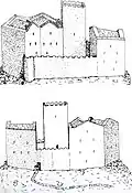 Rekonstruktion des originalen Aussehens des Burggeländes