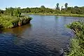 Die Mündung in den Nord-Ostsee-Kanal