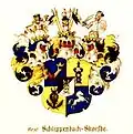Schwedisches gräfliches Wappen derer von Schlippenbach aus dem Baltischen Wappenbuch