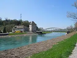 Turm, Gasthof und Brücke mit Linthkanal, 2013