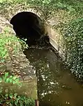 Der bei Ausgrabungen freigelegte Abflusskanal unter dem Schloss