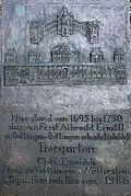 1986 angebrachte Gedenktafel