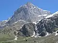 Unbenannter Gipfel (2952 m) vor dem Hinter Schloss (3133 m, nicht sichtbar, höchster Gipfel des Schlossbergs)