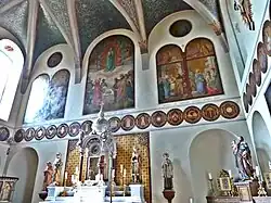 Kapelle Schloss Löwenstein (2014), Altarwand mit Gemälden Eduard von Steinles