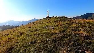 Gipfel des Schmaleggerjochs im Aufstieg vom Veitsberg