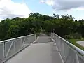 Neue Brücke über die B 299 in Sandersdorf für den Schambachtalbahn-Radweg
