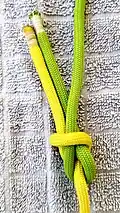 Rückseite des Schotstekes mit Einstecken
