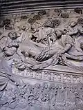 Grablegung Jesu in der mittleren Tafel