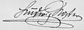 Reproduktion der Unterschrift von Ludwig Noster auf einer Postkarte aus dem Jahre 1909