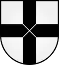 am Balkenschnitt getrenntes Kreuz