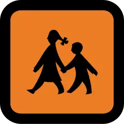 Offizielles Schulbus-Schild gemäß Anlage 4 (BOKraft) mit den vorschriftsmäßigen Bemaßungen