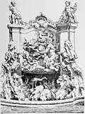 Zeichnung des Triton-Brunnens um 1909