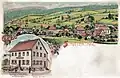 Dorf und alte Kirche vor 1907