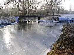 Zugefrorene Schwalm bei Loshausen