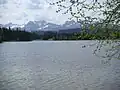 Blick über den See auf den Breitenberg bei Pfronten