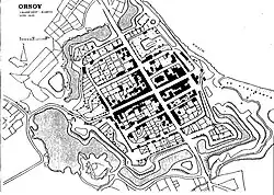 Linkes Bild: Stadtmorphologie von Algier Rechtes Bild: Europäische Stadt, 1819