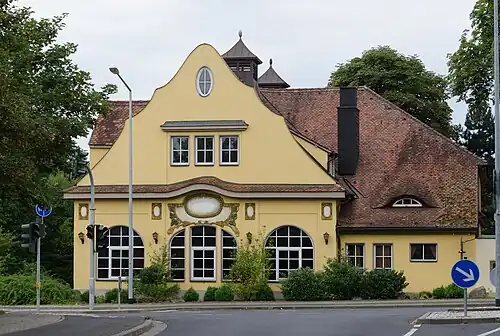 Historisches Ausflugslokal an der Main-Mündung des Höllenbachs, heute: Hirschkeller
