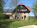 Blick auf das um 1905 errichtete Schweizerhaus