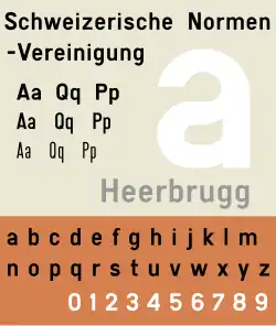 Schriftbeispiel für SNV