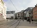 Blick zum Marienplatz mit der Marienplatz-Galerie rechts