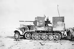 Erbeutetes Sd.Kfz. 6/3 bei El Alamein, Nordafrika 1942