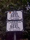 Die Schilder der Pierre-Seel-Straße in Toulouse