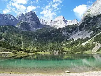 Der Seebensee vor dem Vorderen Drachenkopf