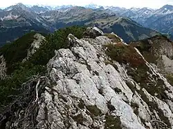 Gipfel nach Süden
