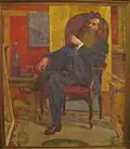 Sigismund Righini: Selbstbildnis im Atelier (1913)